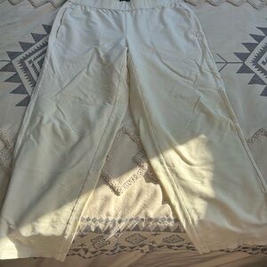 Eileen Fisher Cream Textured Pants